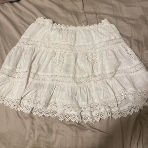 Victoria Secret white lace skirt